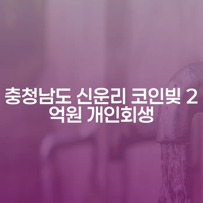 충청남도 신운리에서 코인빚 2억원, 개인회생 가능할까요?