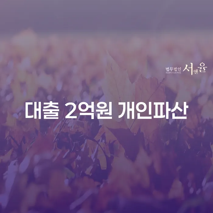 대출 2억원 개인파산을 고려하는 당신, 정확한 정보로 현명한 선택을 하세요?